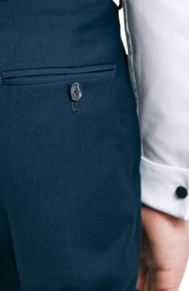 Topman Men's Skinny Fit Navy Suit Trousers