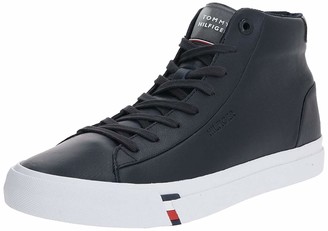 tommy hilfiger corporate high leather sneaker