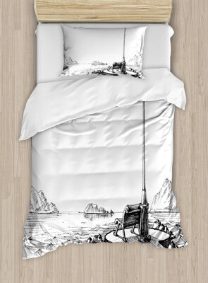 Ambesonne Sketchy Duvet Cover Set