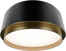 dweLED Salvo 9" Dimmable LED Flush Mount Light Fixture With Built In Color Temperature Adjustability Switch From 2700K/3000K/3500K/4000K