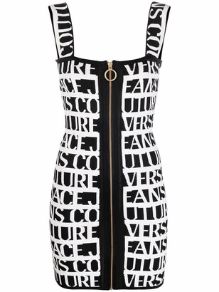 Versace Jeans Couture Logo-Print Knitted Dress