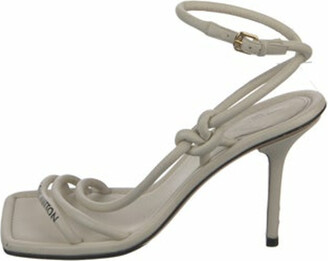 Louis Vuitton Women's 39 White Monogram Citizen Strappy Sandal Heels S27lv97