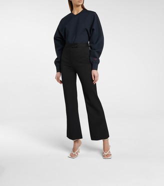 VVB High-rise flared stretch-twill pants