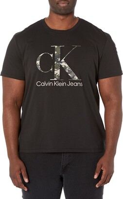 Calvin Klein Men's Camo Monogram Logo Crewneck T-Shirt - ShopStyle