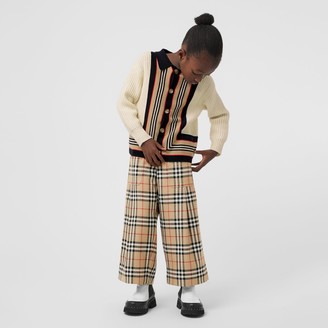 Burberry Vintage Check Wool Sailor Trousers