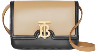 Burberry Small Two-tone Leather TB Bag