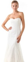 Thumbnail for your product : Love, Yu Strapless Lace Gown