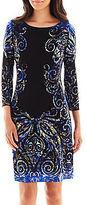 Thumbnail for your product : London Times London Style Collection 3/4-Sleeve Shift Dress - Petite
