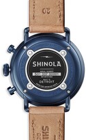 Thumbnail for your product : Shinola The Canfield Chronograph Sunray Dial Leather Strap Watch