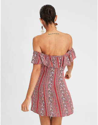 American Eagle AE Printed Off-The-Shoulder Dress