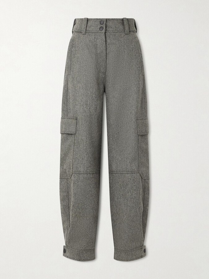 MONCLER GRENOBLE Wool-gabardine Tapered Ski Pants - Green