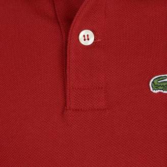 Lacoste LacosteBoys Red Long Sleeve Pique Polo Shirt