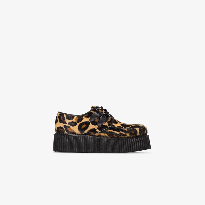 Molly Goddard X Underground Marty leopard print creeper shoes ShopStyle Flats