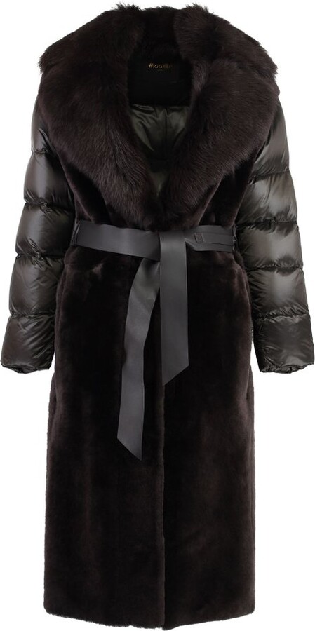 Moorer Duero Belted Quilted Fur Coat