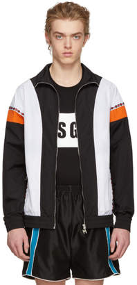 MSGM Black and Orange Track Jacket