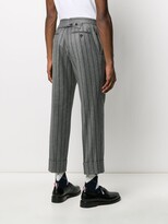 Thumbnail for your product : Thom Browne Ground Chalk-Stripe Flannel Trousers