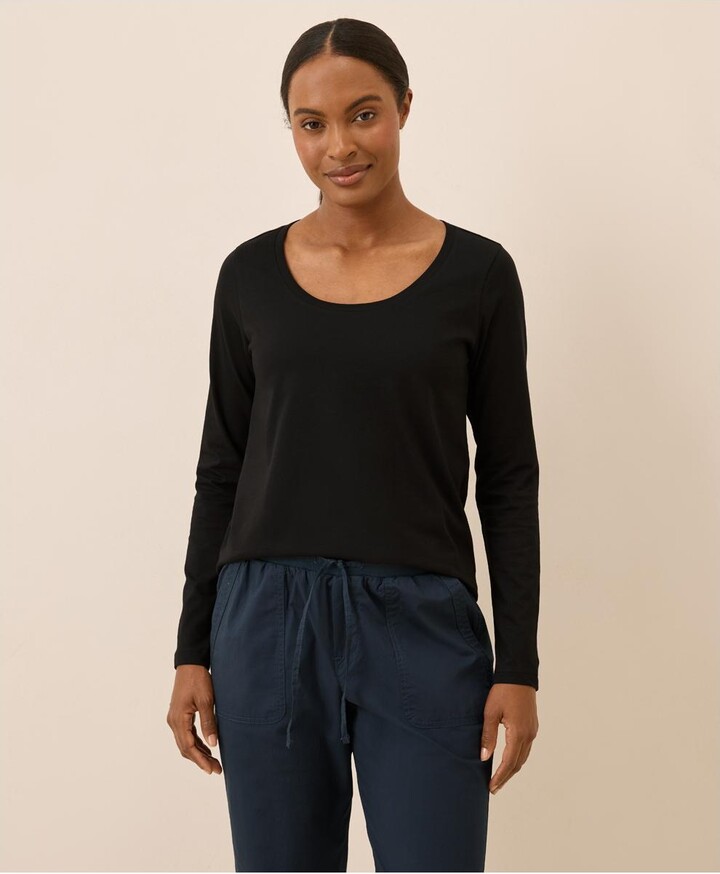 Pact Women's Organic Cotton Softspun Long Sleeve Scoop Neck Tee