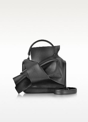 N°21 Black Leather Micro Crossbody Bag w/Iconic Bow On Front