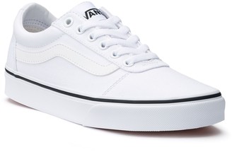 vans asher women's skate shoes white