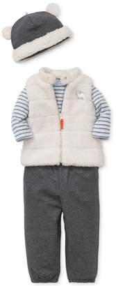 Little Me 4-Pc. Hat, Fleece Vest, Bodysuit and Pants Set, Baby Boys