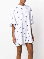Thumbnail for your product : McQ swallow print oversized T-shirt dress