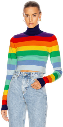 rainbow turtleneck sweater