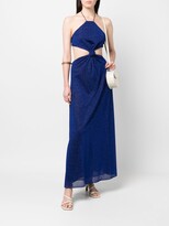 Thumbnail for your product : Oseree Cut-Out Metallic-Threading Dress