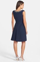 Thumbnail for your product : Betsey Johnson Embellished Dobby Fit & Flare Dress
