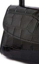 Thumbnail for your product : BY FAR Mini Black bag in crocodile embossed leather