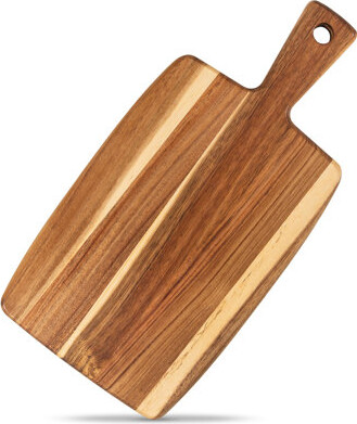 OUMIKEJI Acacia Wood Rectangle Cutting Board And Chopping Board With Handle For Meat Cheese Board Vegetables Bread And Charcuterie - Wooden Serving Board