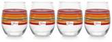 Thumbnail for your product : Fiesta Scarlet Stripe Set of 4 Stemless Wine Glasses