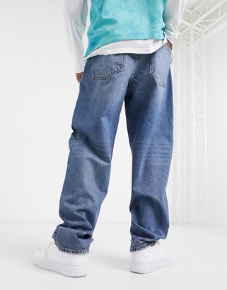 ASOS DESIGN baggy jeans in vintage dark tinted wash