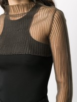 Thumbnail for your product : Andrea Ya'aqov Cropped Sheer Jumper