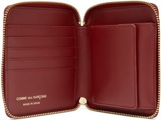 Comme des Garcons Leather Zip Wallet - Red