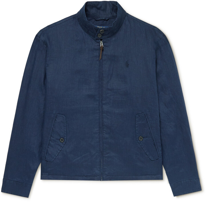 linen harrington jacket