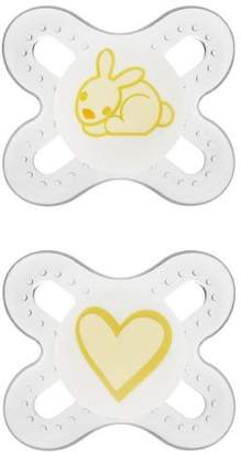 Mam Silicone Start Pacifier, White, 2-Count by