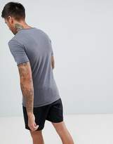 Thumbnail for your product : ASOS DESIGN muscle fit t-shirt with v neck and raw edges in gray