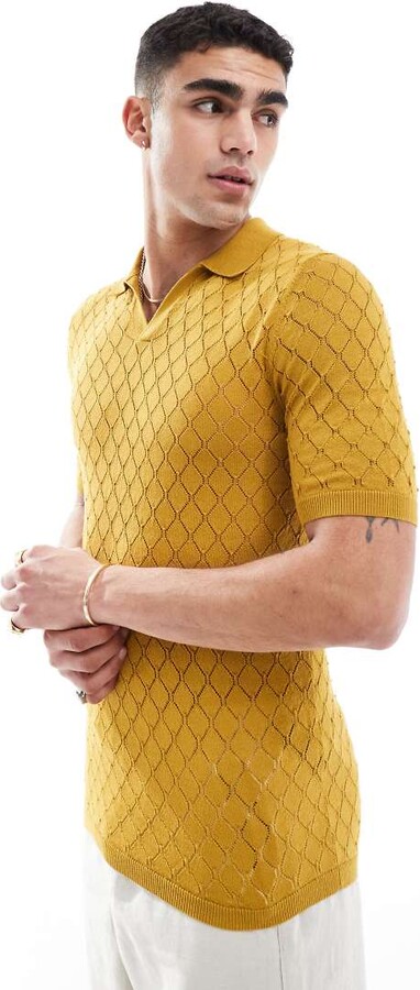 asos mustard top