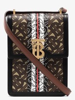 Thumbnail for your product : Burberry Brown Valencia Monogram leather cross body bag