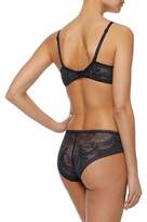 Thumbnail for your product : Calvin Klein Underwear Stretch-jersey And Leavers Lace Underwired Push-up Bra