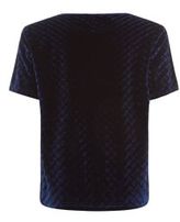 Thumbnail for your product : New Look Teens Navy Velvet Diamond Texture Boxy T-Shirt