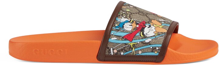 women's disney x gucci donald duck slide sandal