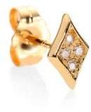 Thumbnail for your product : Jacquie Aiche Diamond & 14K Yellow Gold Kite Single Stud Earring