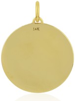 Thumbnail for your product : Artisan 14Kt Yellow Gold Floral De Lis Circle Pendant Diamond Jewelry