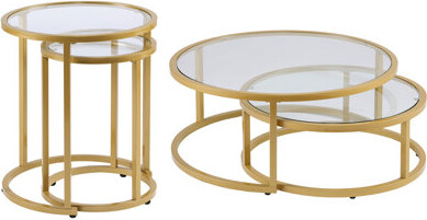 Everly Quinn Kratz 2 Piece Living Room Table Set