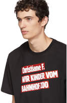 Thumbnail for your product : Raf Simons Black Christiane F. Kinder Bahnhof Zoo T-Shirt
