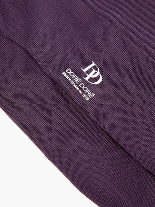 Dore Dore Ribbed Cotton-lisle Socks - Purple