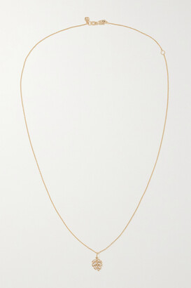 Sydney Evan Small Monstera Leaf 14-karat Gold Diamond Necklace - One size