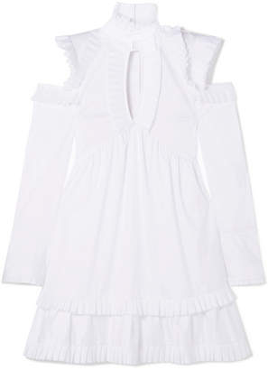 Maggie Marilyn Olivia's Cutout Ruffled Cotton-poplin Dress