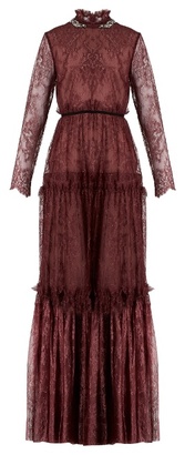 Erdem Carolyn crystal-embellished lace gown